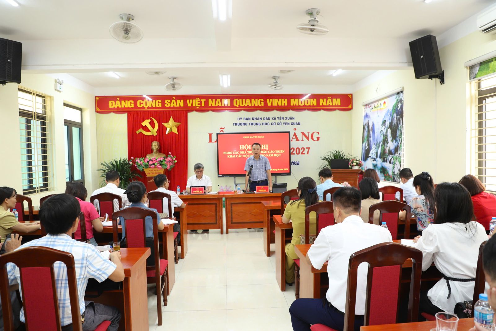Trường THCS Yên Xuân tham dự hội nghị rà soát thực trạng, tháo gỡ khó khăn trong triển khai nhiệm vụ năm học 2026 - 2027