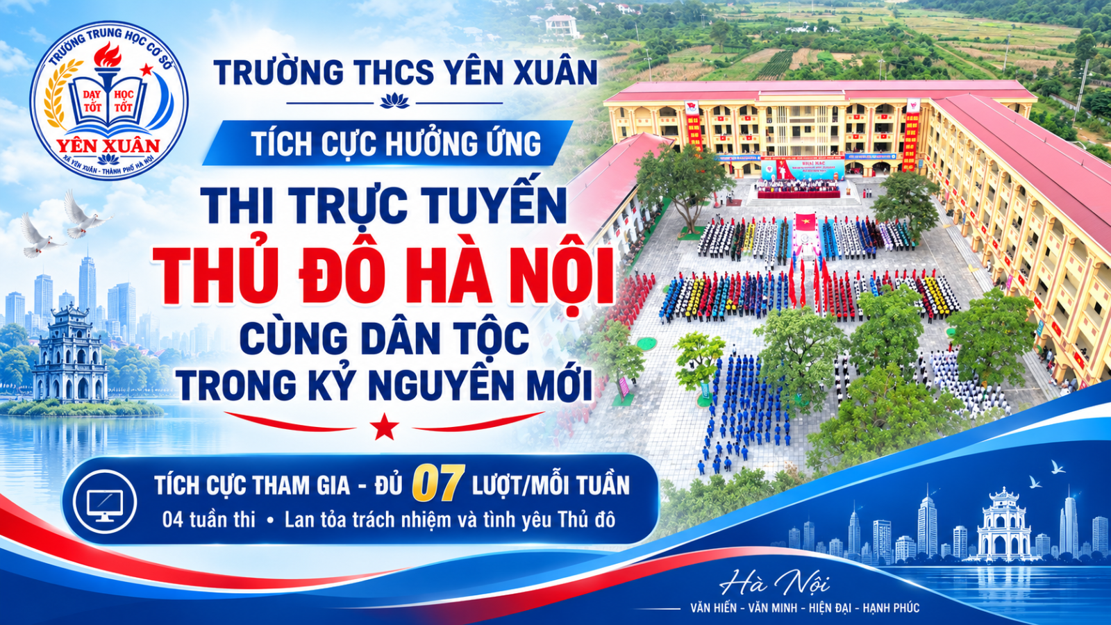 Trường THCS Yên Xuân tích cực hưởng ứng Cuộc thi trực tuyến “Thủ đô Hà Nội cùng dân tộc trong kỷ nguyên mới”